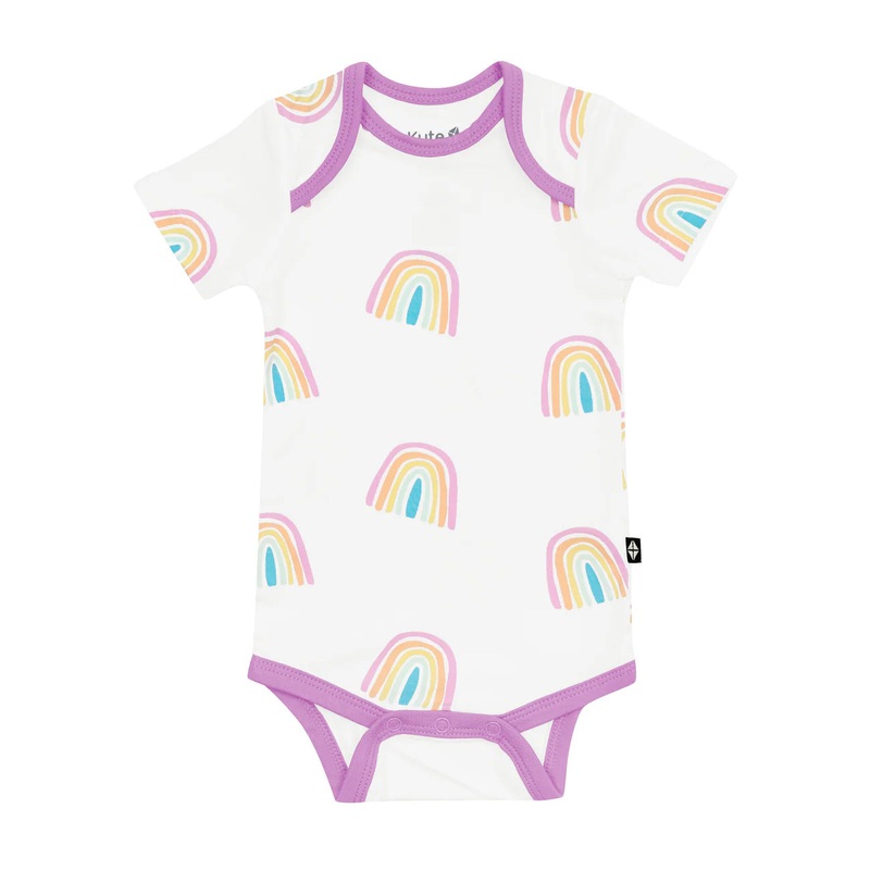 Kyte Baby Short Sleeve Bodysuit (Poi Rainbow)