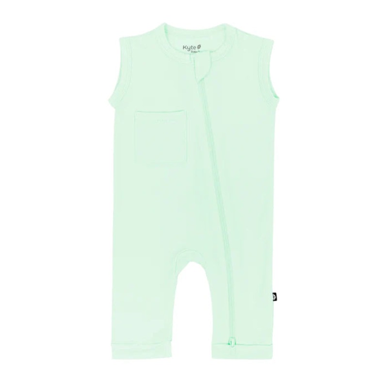 Kyte Baby Sleeveless Zippered Romper (Mint) – FINAL SALE