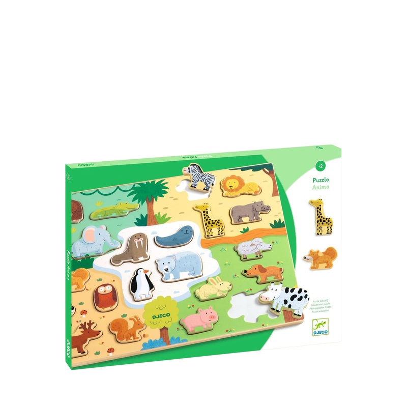 Wooden 22 Piece Puzzle Board – Jungle Animals