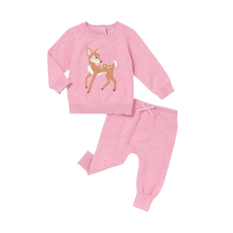 Hatley Pullover Sweater & Pants Set (Baby Doe)