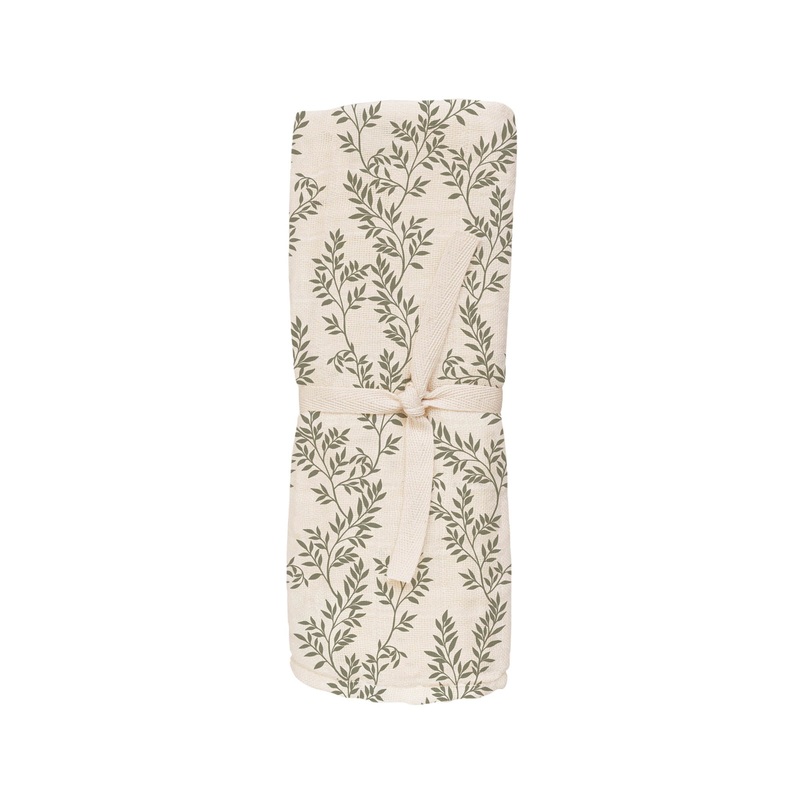 Bay Leaves Print Muslin Swaddle Blanket