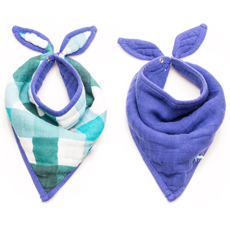 Little Unicorn Cotton Bandana Bib 2-Pack – Jack Plaid