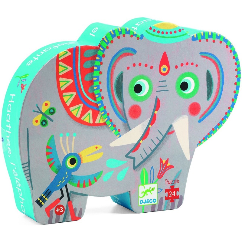 Silhouette Haathee Elephant Puzzle 24 Piece Puzzle