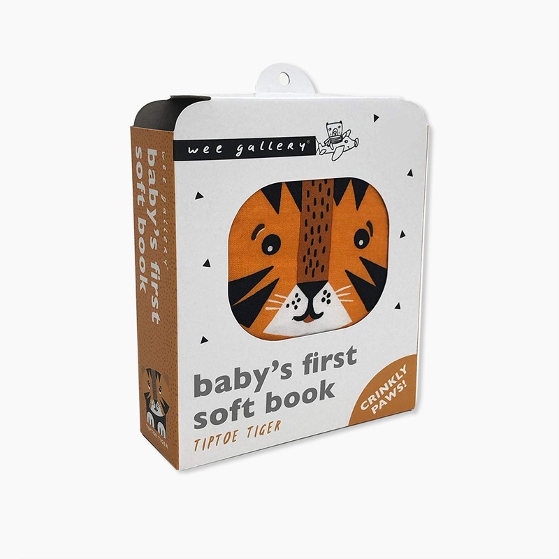 Tiptoe Tiger Cloth Book by Wee Gallery