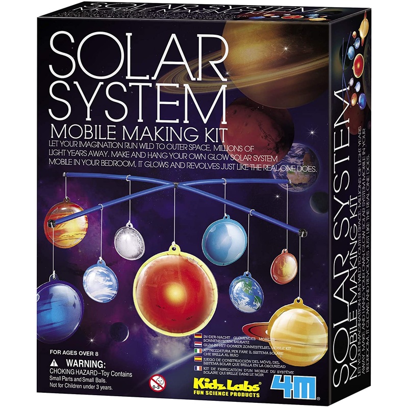 4M Glow-in-the-Dark Solar System Mobile Making Kit, Multi