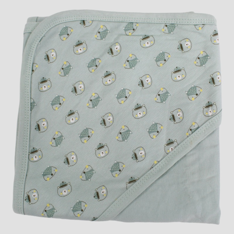 Fox & Bear Heads Baby Blanket