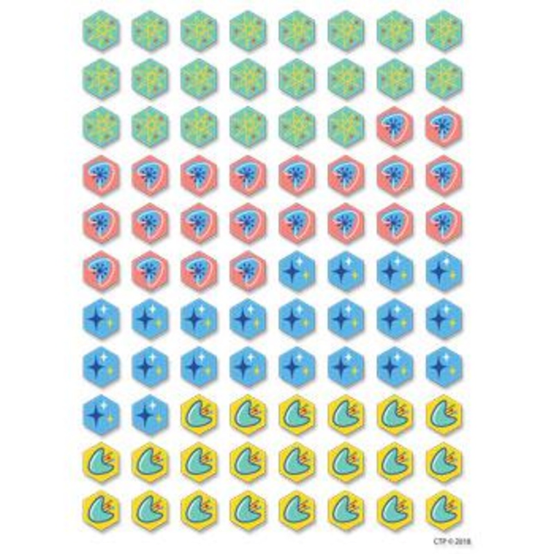 Mid-Century Mod Stars and Bursts Hot Spots Stickers