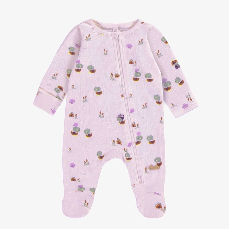Souris Mini – Zipper Footie – Lavender Ducks