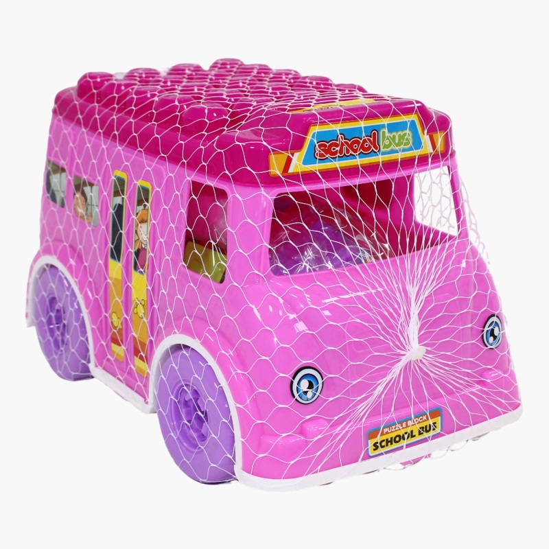 Building Blocks Bus- Fuchsia