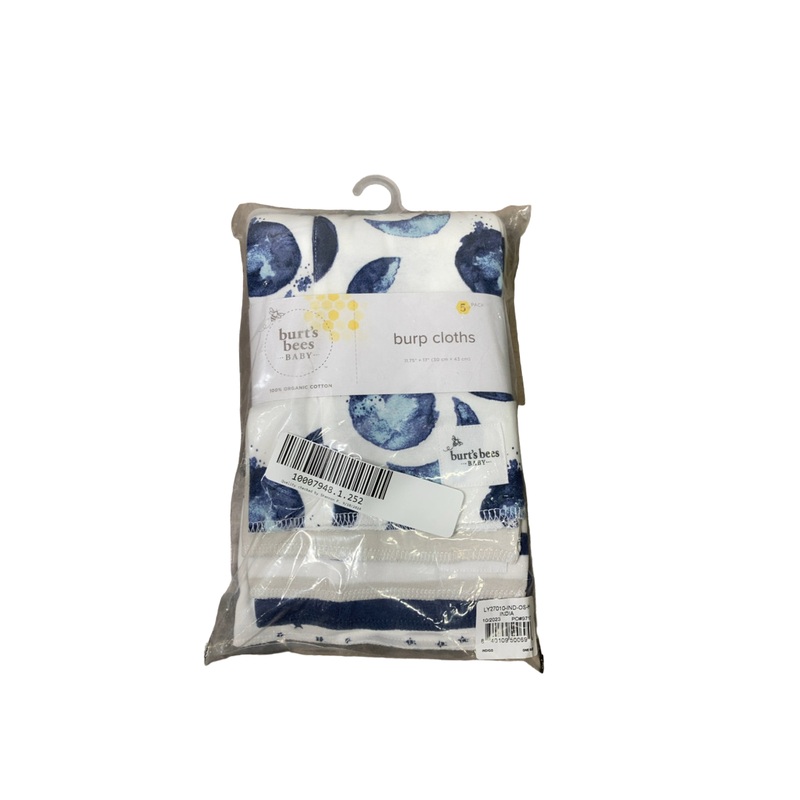 Burt’s Bees Baby Organic Cotton Burp Cloths 5 Pack, Hello Moon!