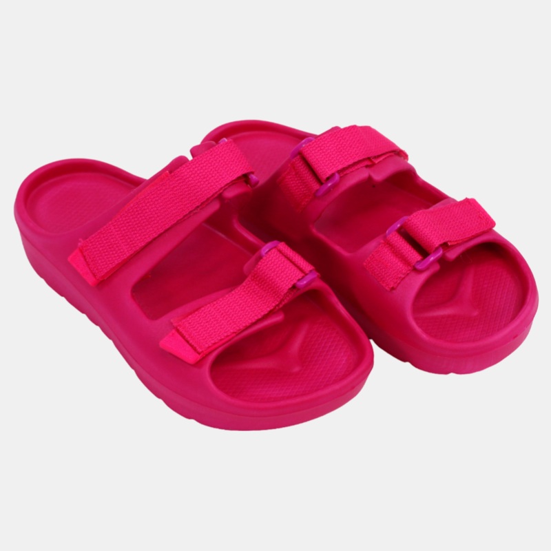Kids’ Girls Rubber Slippers  Fuchsia Scotch Design