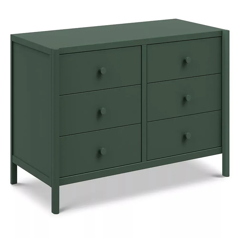 Birdie 6-Drawer Dresser – Forest Green