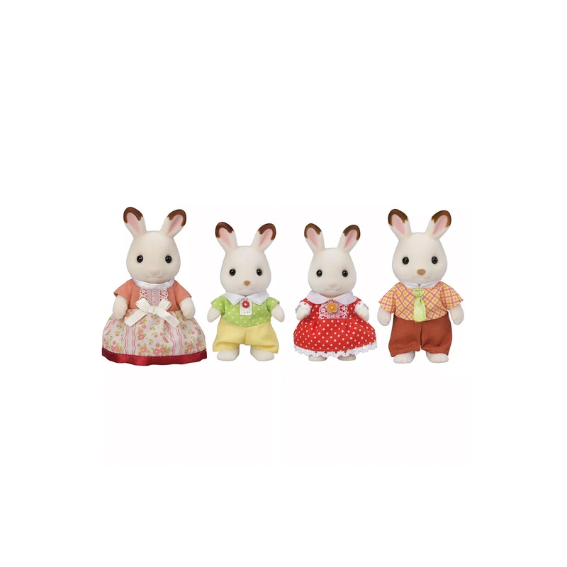 Calico Critters Chocolate Rabbit Family