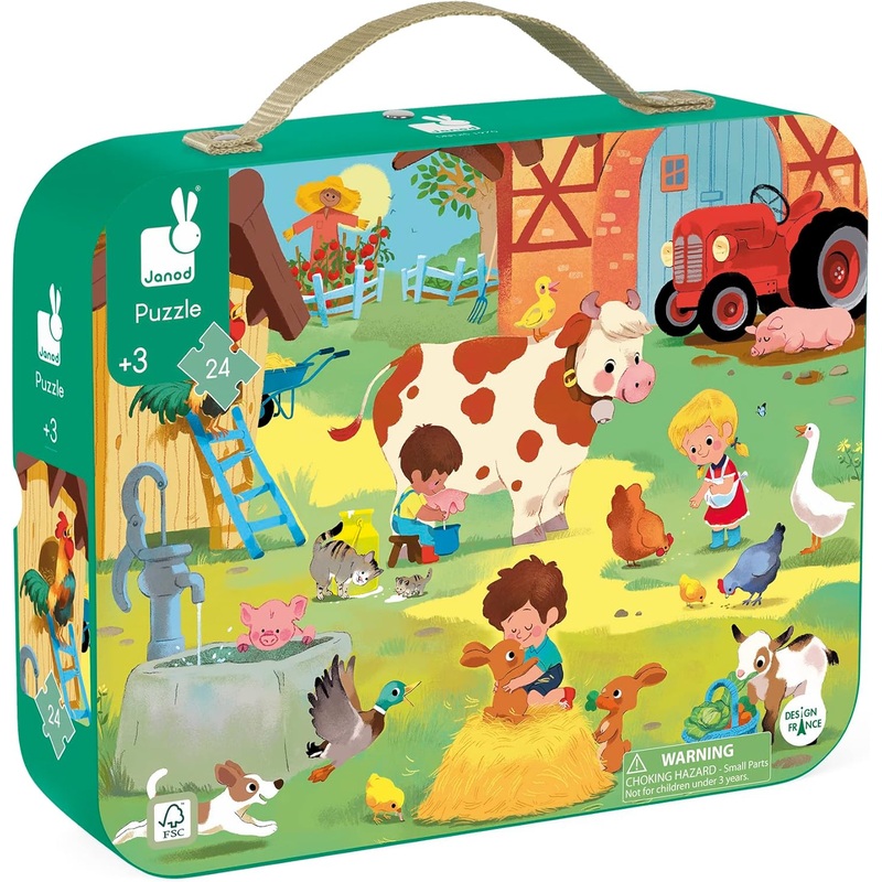 Janod A Day at The Farm 24 Piece Puzzle