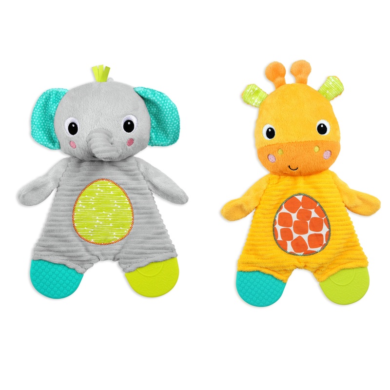 Bright Starts Snuggle & Teethe Plush Teether Toy, Assortment