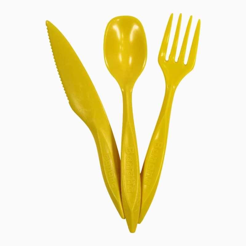 Plastic Cutlery Set  Yellow