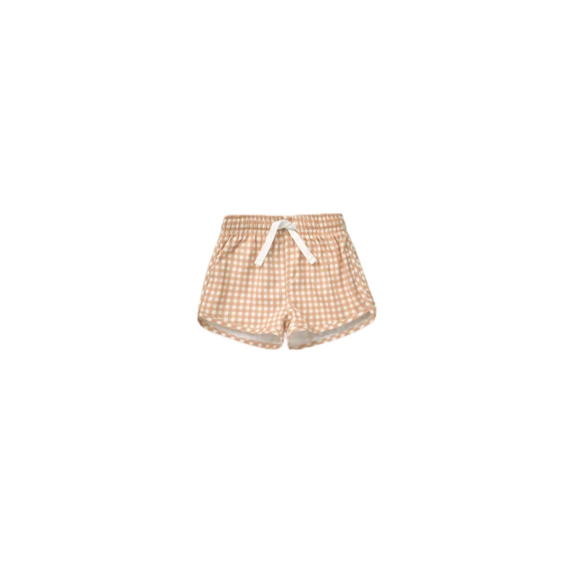 Quincy Mae Swim Short – Melon Gingham
