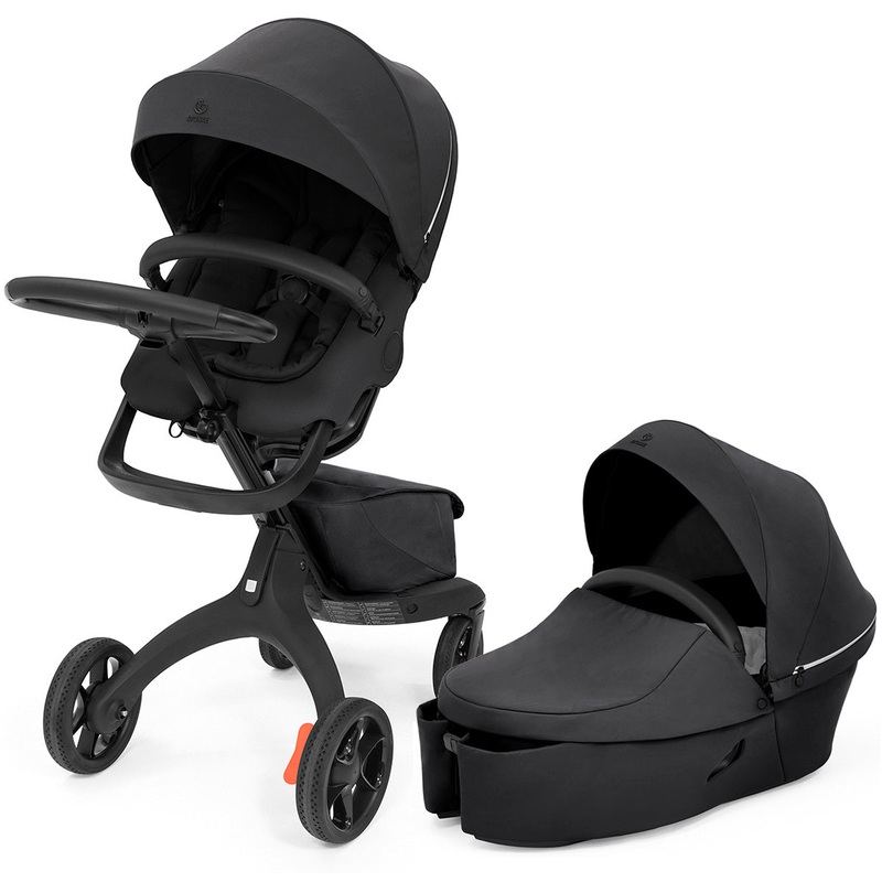 Stokke Xplory X Stroller + Carry Cot Bundle – Rich Black