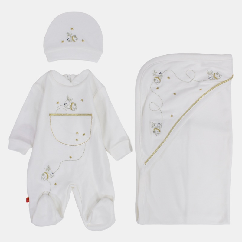 Unisex Baby Cotton Onesie Set  3-Piece Set