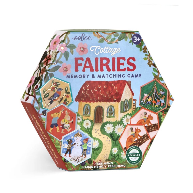 eeBoo Cottage Fairies Hexagon Matching Game