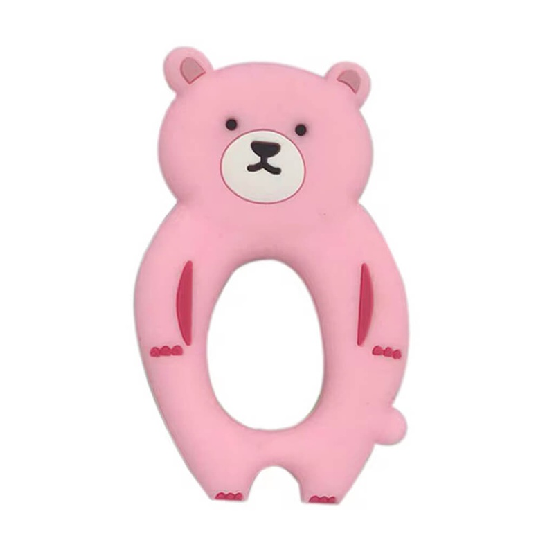 Silicone Teether – Bear Pink
