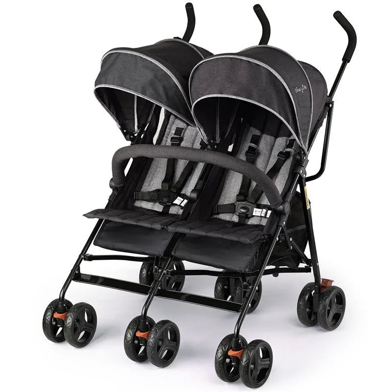 Volgo Umbrella Double Stroller – Black