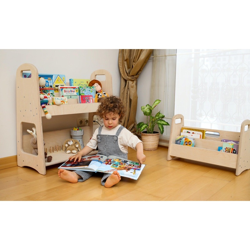 Wooden Bookshelf / Small-Medium-Large Size