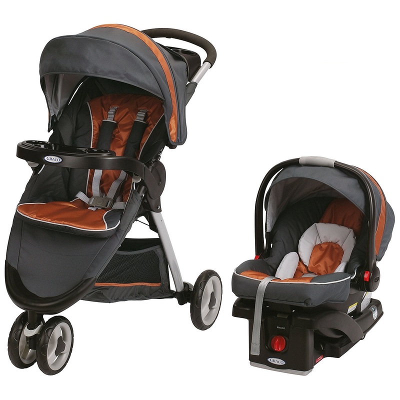 Graco FastAction Fold Sport Click Connect Travel System – Tangerine