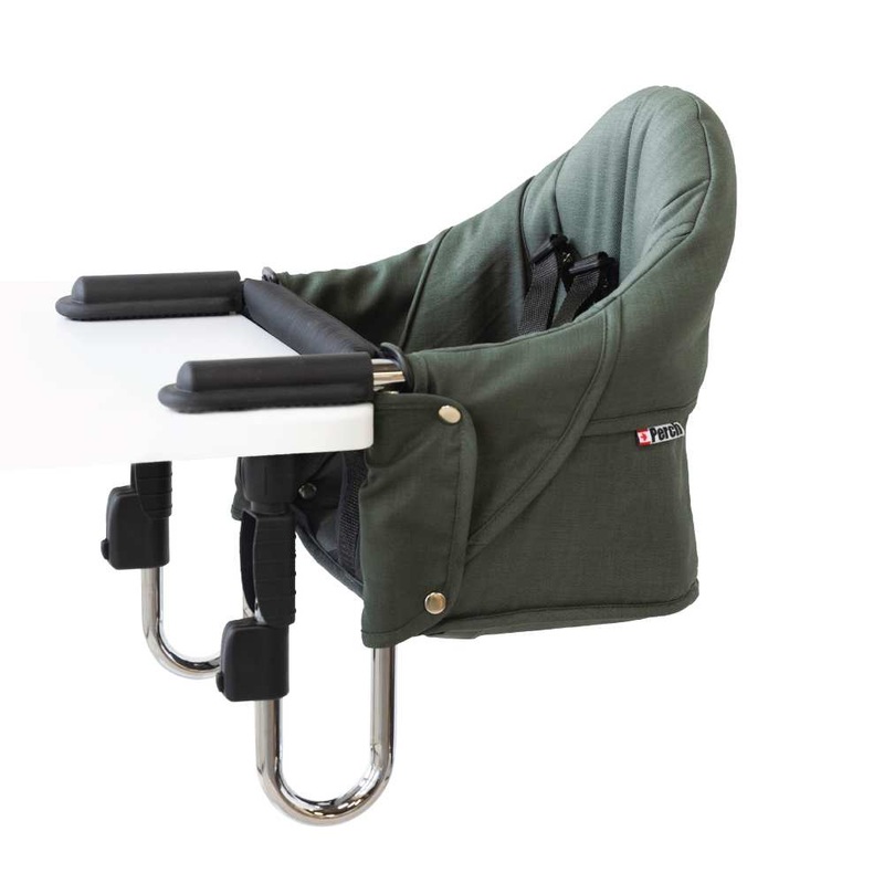 Guzzie & Gus Perch Hook on Highchair (Sleek Chrome Edition) in Tropical Green
