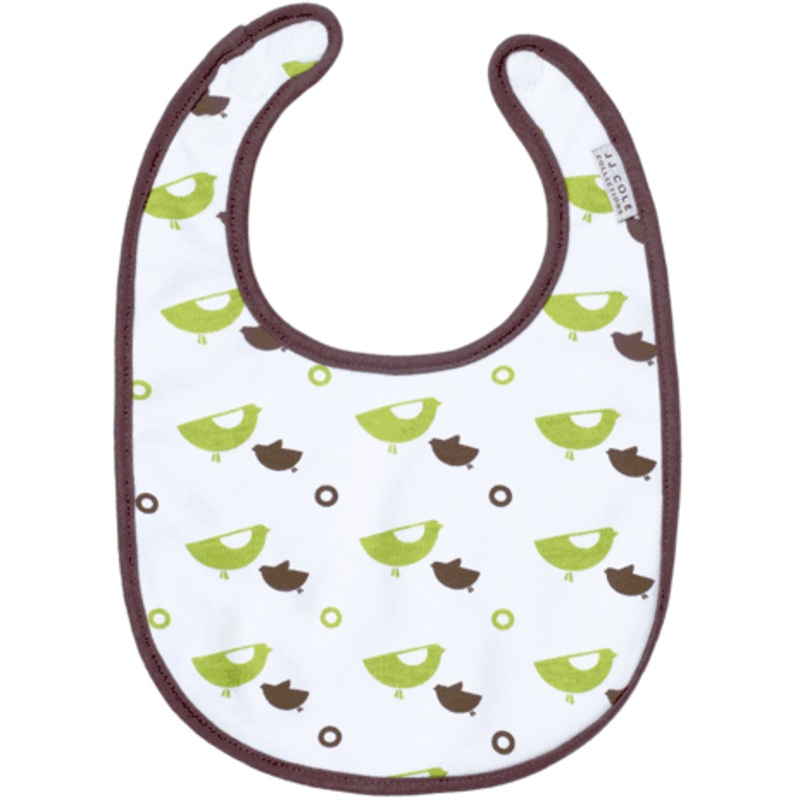 JJ Cole Soft Bib Green Birds