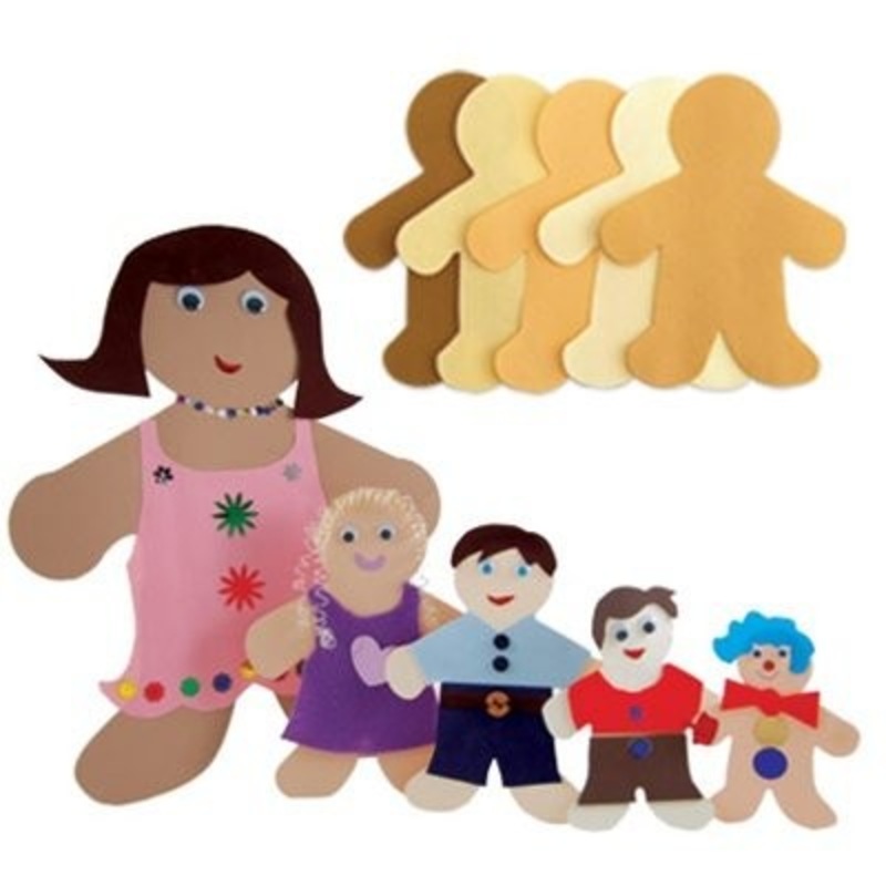 16″ Multicultural Paper People, 25 ct.