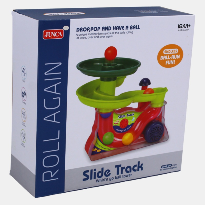 Educational Marble Run Toy  Slide Track & Popping Ball Set