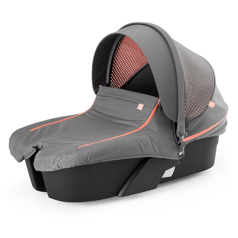Stokke Xplory Athleisure Carry Cot Complete Kit – Black/Coral
