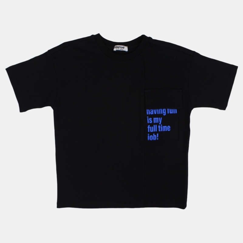 Unisex Cotton T-Shirt  Black “Full Time Job” Print