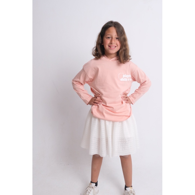 “Always Playing Club” Long-Sleeved Hooded T-Shirt