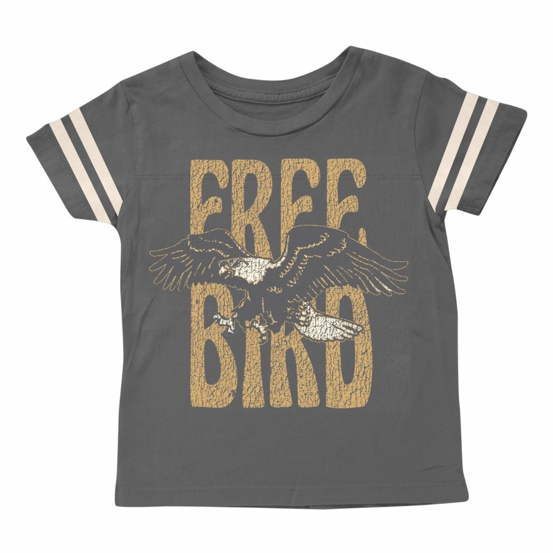 Free Bird Football Tee – Black/Natural
