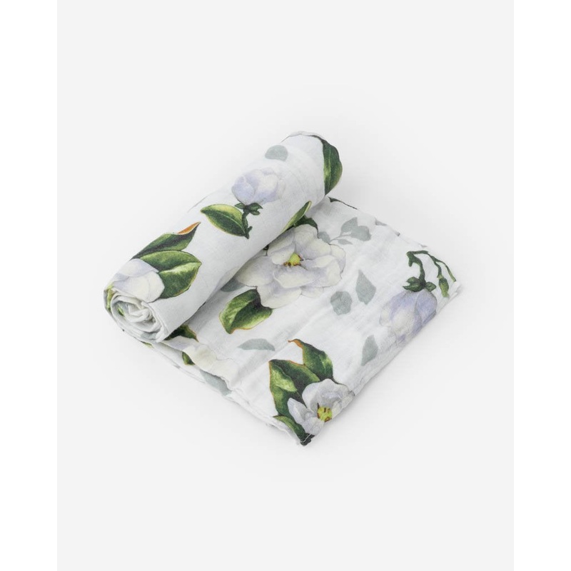 Little Unicorn Cotton Muslin Single Swaddle – Magnolia Blossoms