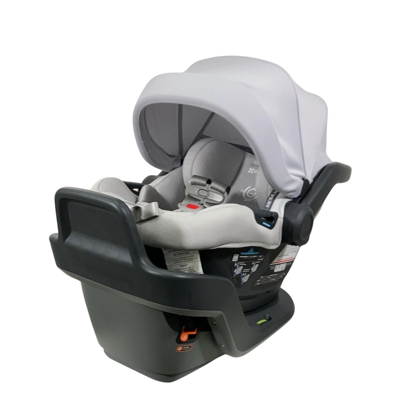 UPPAbaby MESA MAX Infant Car Seat and Base, 2023, DualTech Anthony (White and Grey Chenille)