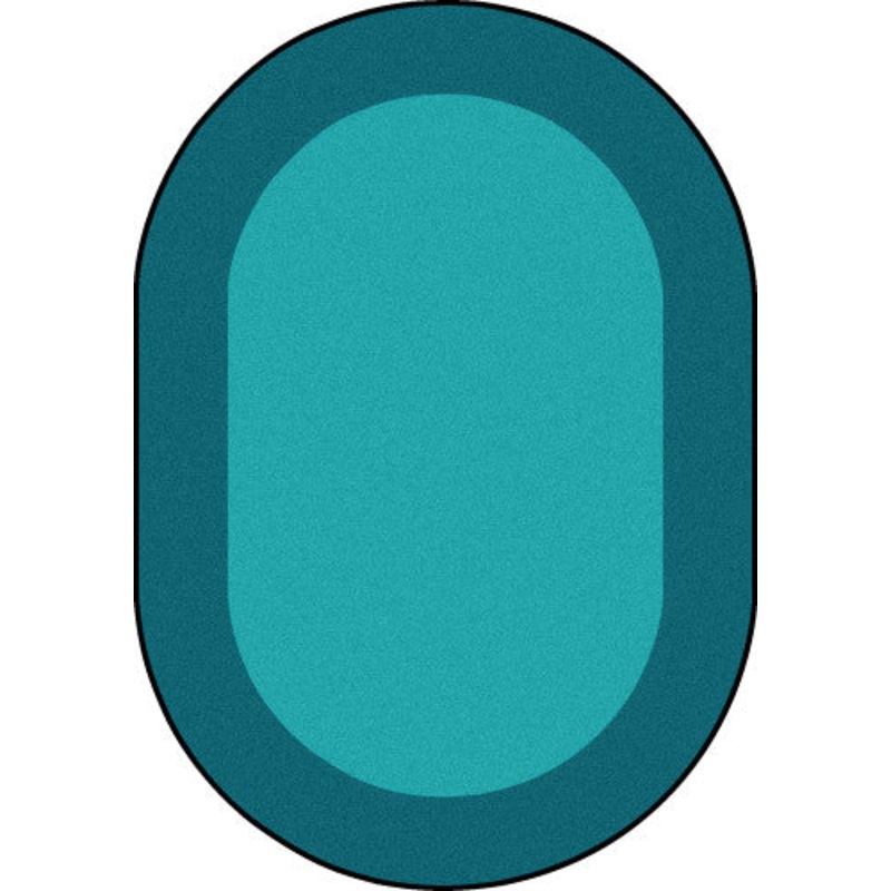 All Around Rug, 10’9″ x 13’2″ Oval, Teal