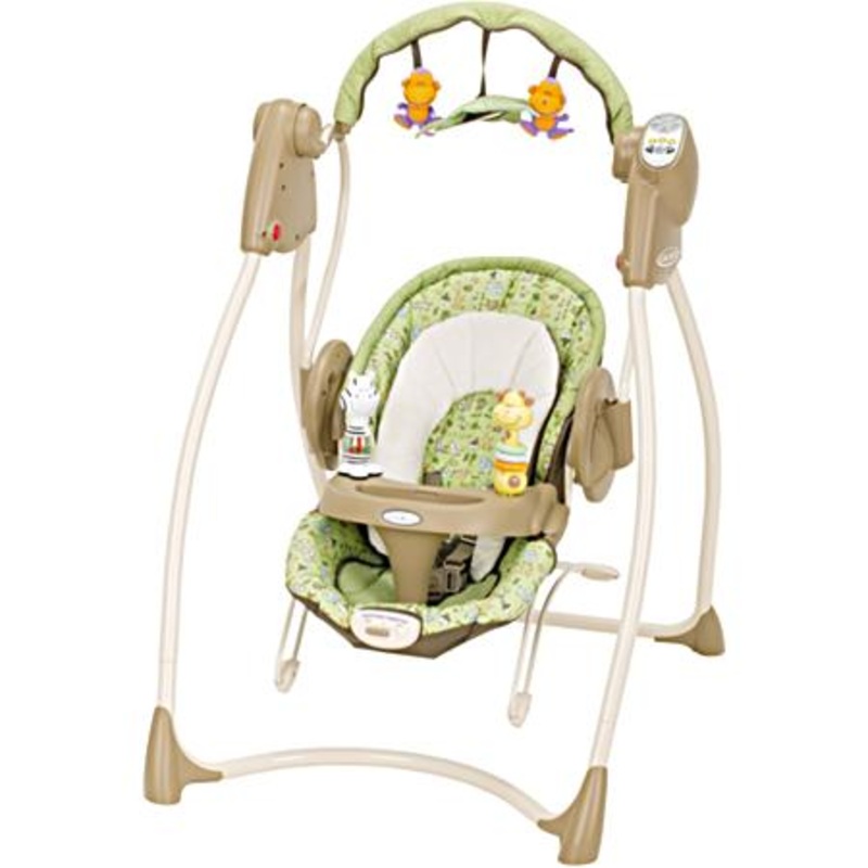 Graco Swing ‘N Bounce 2-in-1 Infant Swing 1B02LJG in Little Jungle