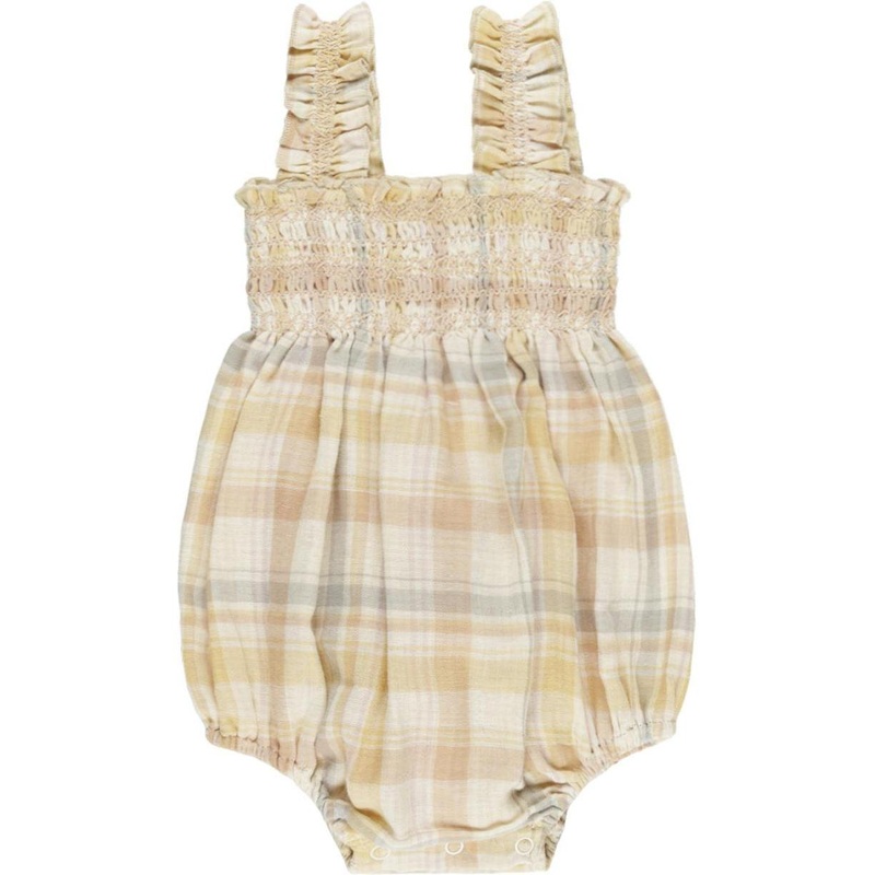 Rylee + Cru Julia Romper || Pastel Plaid