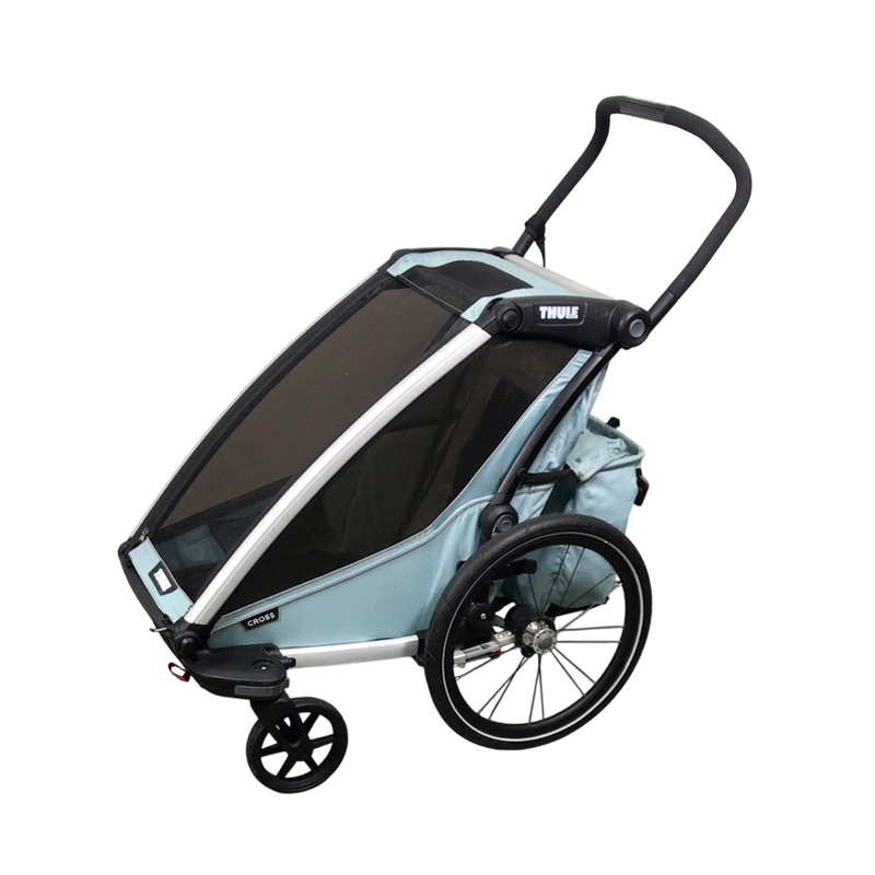 Thule Chariot Cross Bike Trailer Stroller 1 Seat, 2021, Alaska Blue