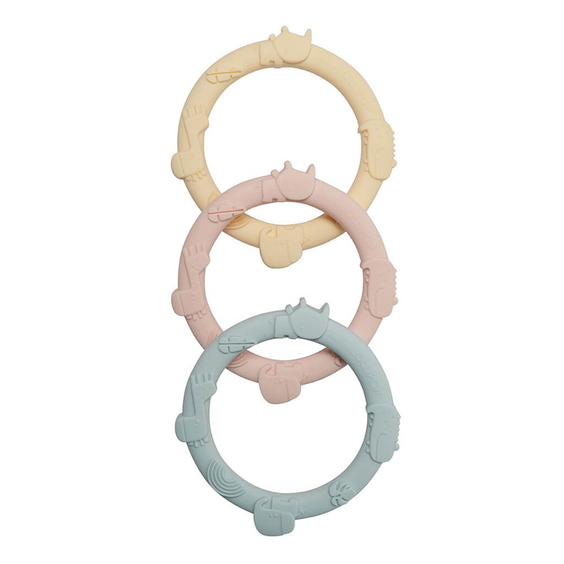 Wild Teething Ring Set Pastel