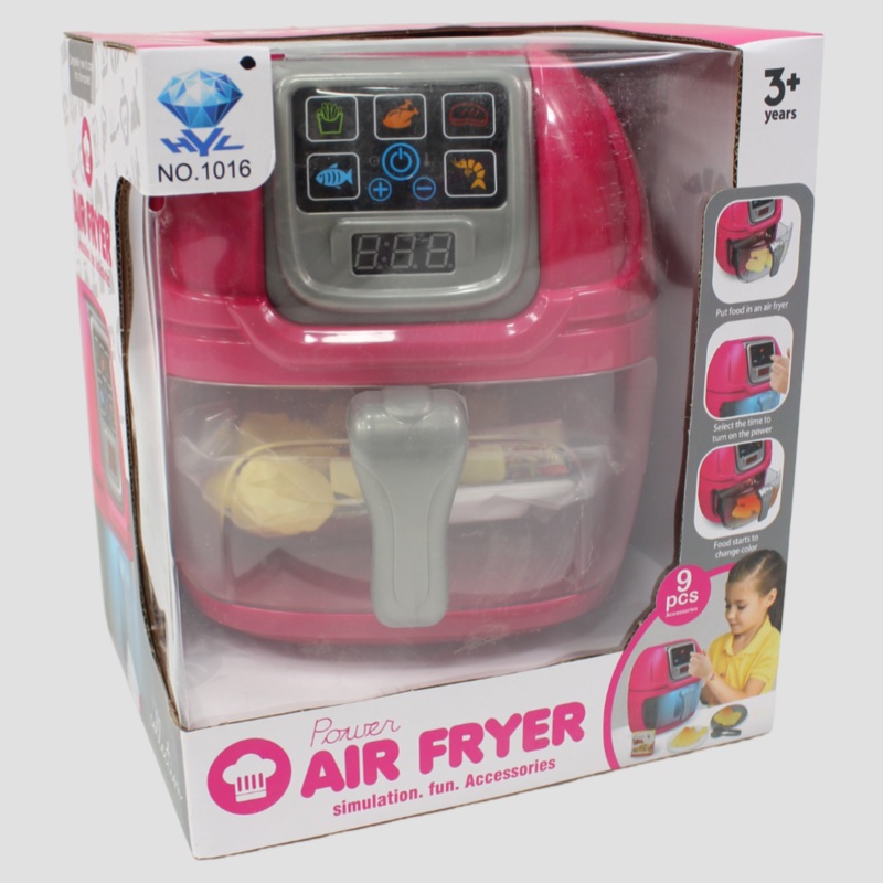 Simulated Food Kitchen Appliance Set  Power Air Fryer with Light