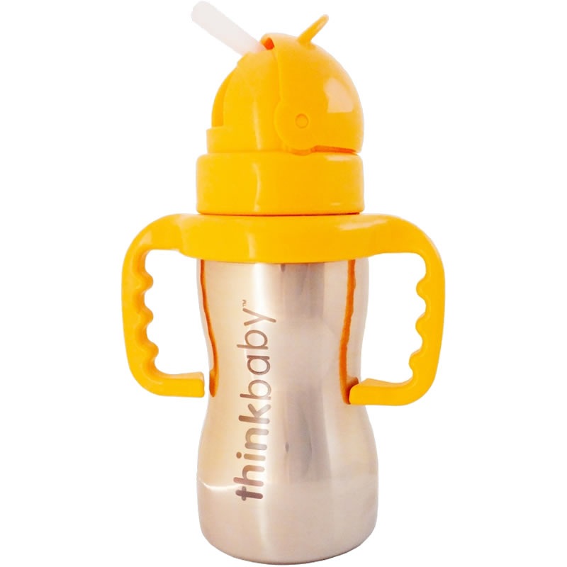 Thinkbaby Thinkster of Steel 9 oz Straw Cup – Yellow