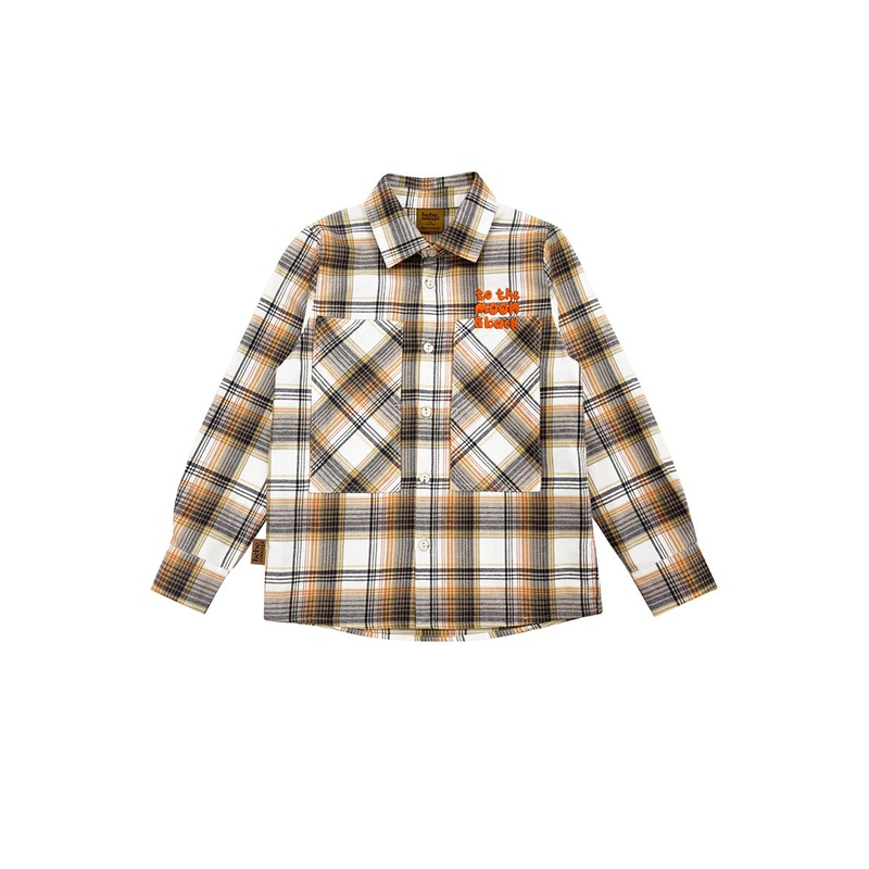 Checkered Flannel with Embroidery – Yellow
