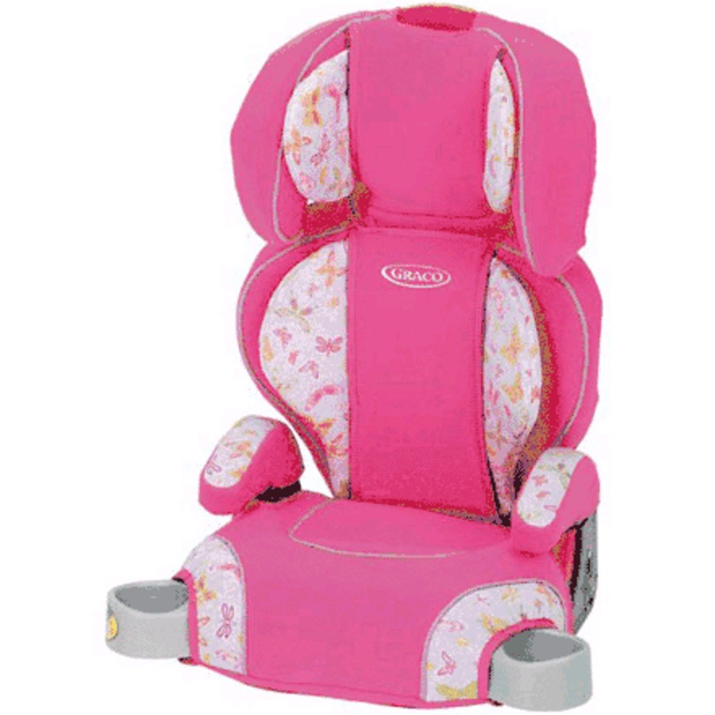 Graco TurboBooster SafeSeat (Step 3) Highback Belt Positioning Booster Car Seat –  Rainbow Butterflies