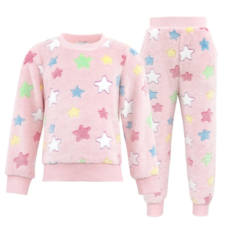 Pink Stars Fuzzy Set
