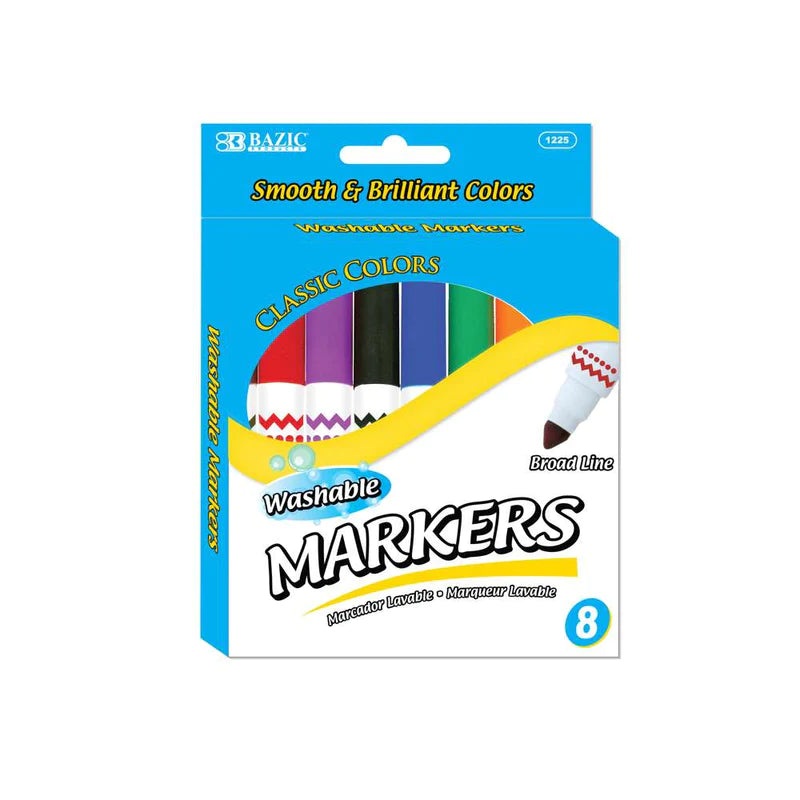 Washable Markers Broad Line Jumbo 8 Color