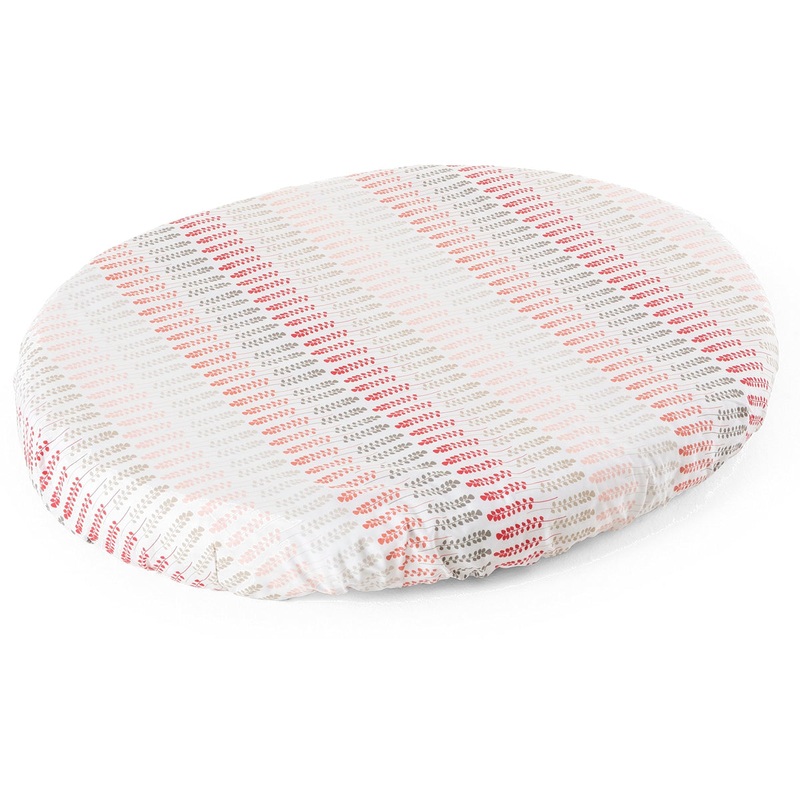 Stokke Sleepi Mini Fitted Sheet – Coral Straw